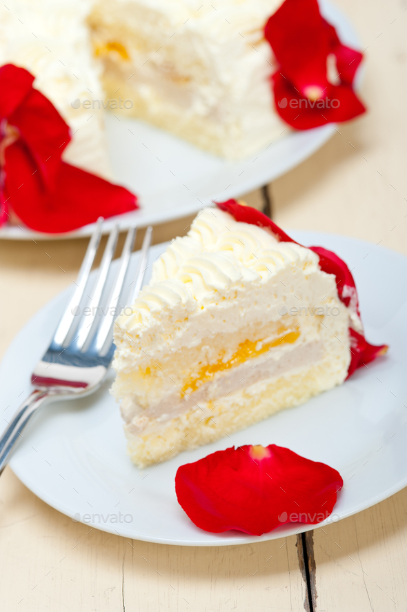 whipped cream mango cake Stock Photo by keko64 PhotoDune